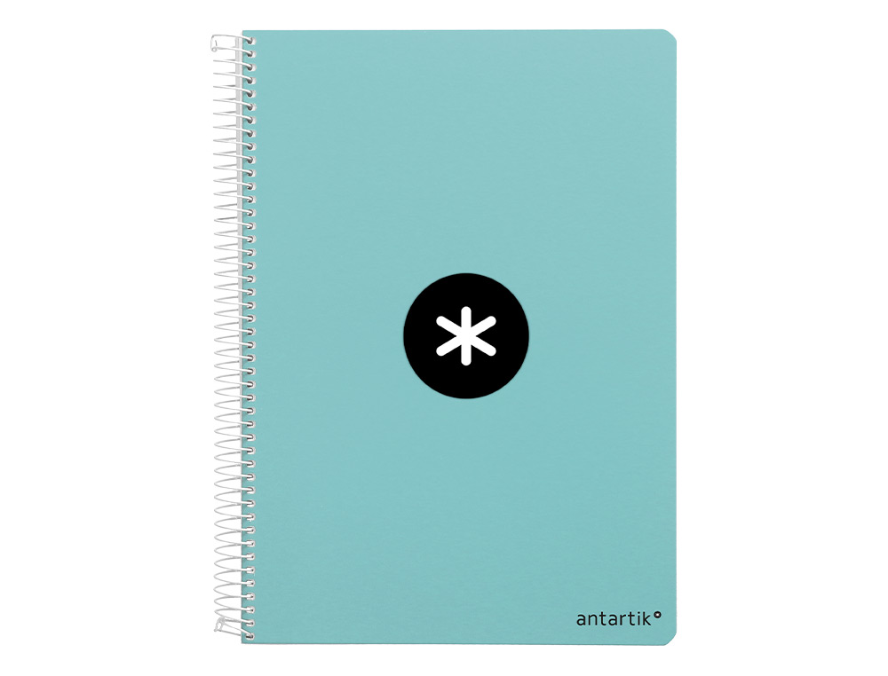 CUADERNO ESPIRAL ANTARTIK A4 MICRO TAPA DURA 80H 100 GR CUADRO 5MM SIN BANDAS 4 TALADROS COLOR MENTA