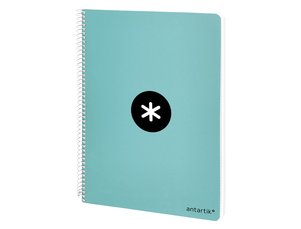 CUADERNO ESPIRAL ANTARTIK A4 MICRO TAPA DURA 80H 100 GR CUADRO 5MM SIN BANDAS 4 TALADROS COLOR MENTA