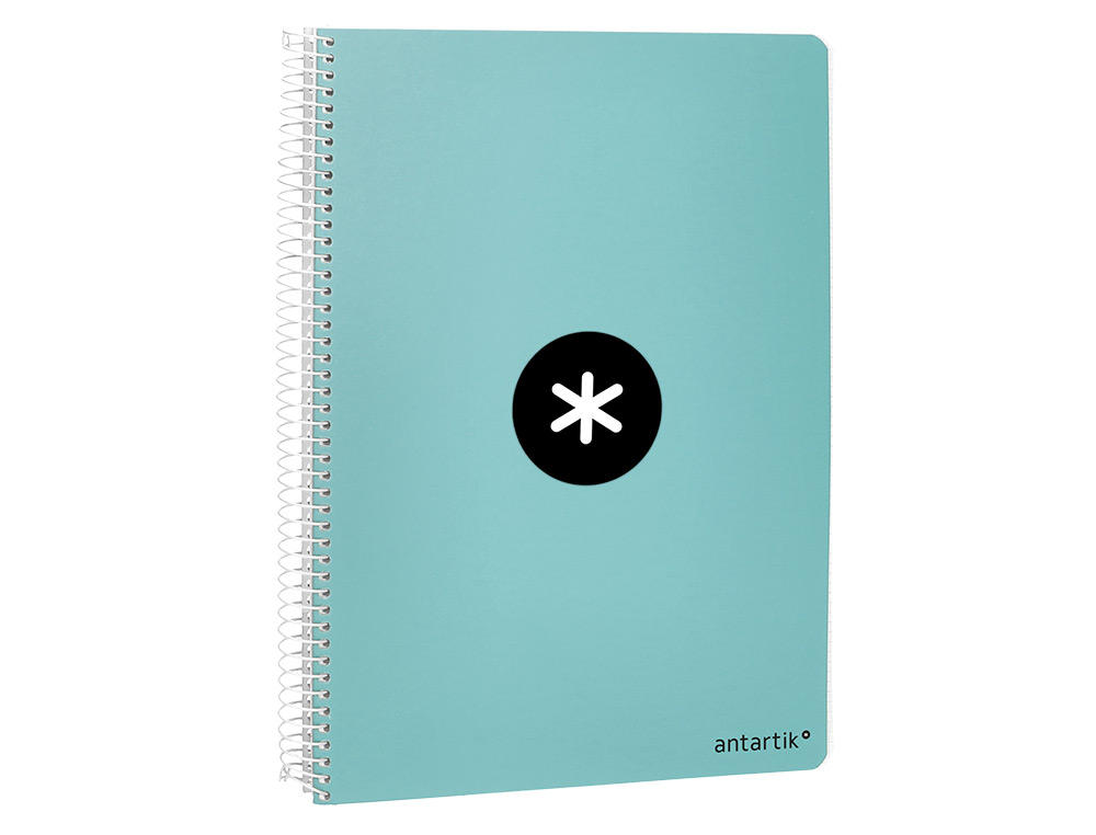CUADERNO ESPIRAL ANTARTIK A4 MICRO TAPA DURA 80H 100 GR CUADRO 5MM SIN BANDAS 4 TALADROS COLOR MENTA